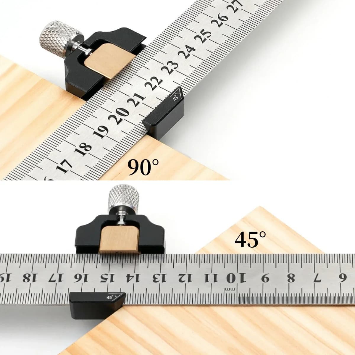 Justerbart stål kombinationsvinkel 45-90 grader