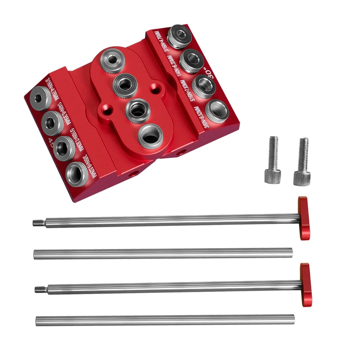 Flervinklig fickhålsguide-kit i aluminium