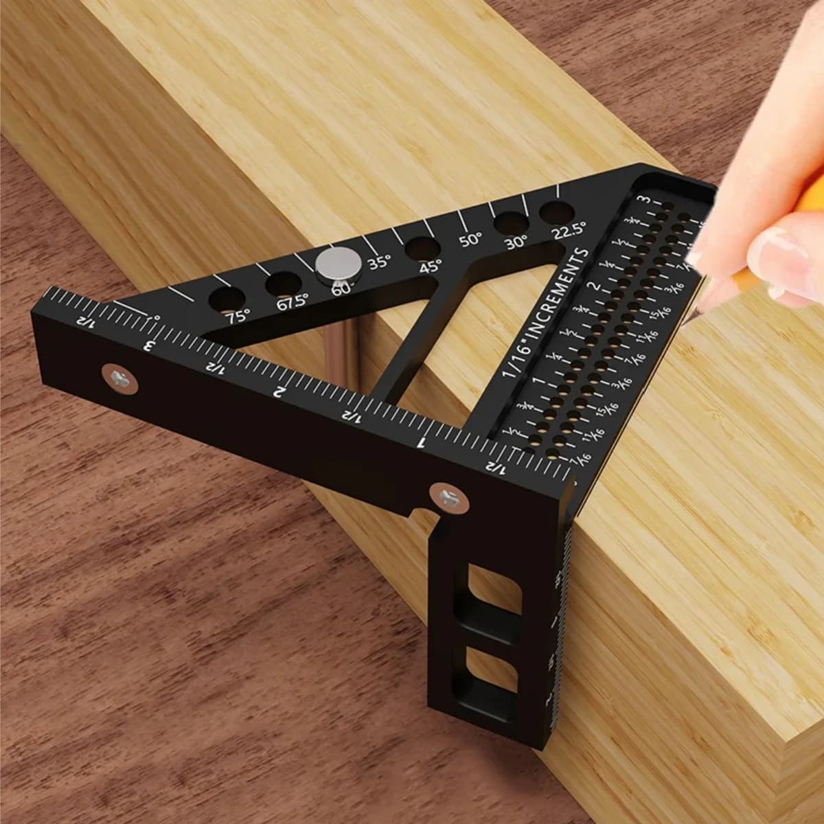 Aluminiumlegering 3D-multivinkelmått och ritnål