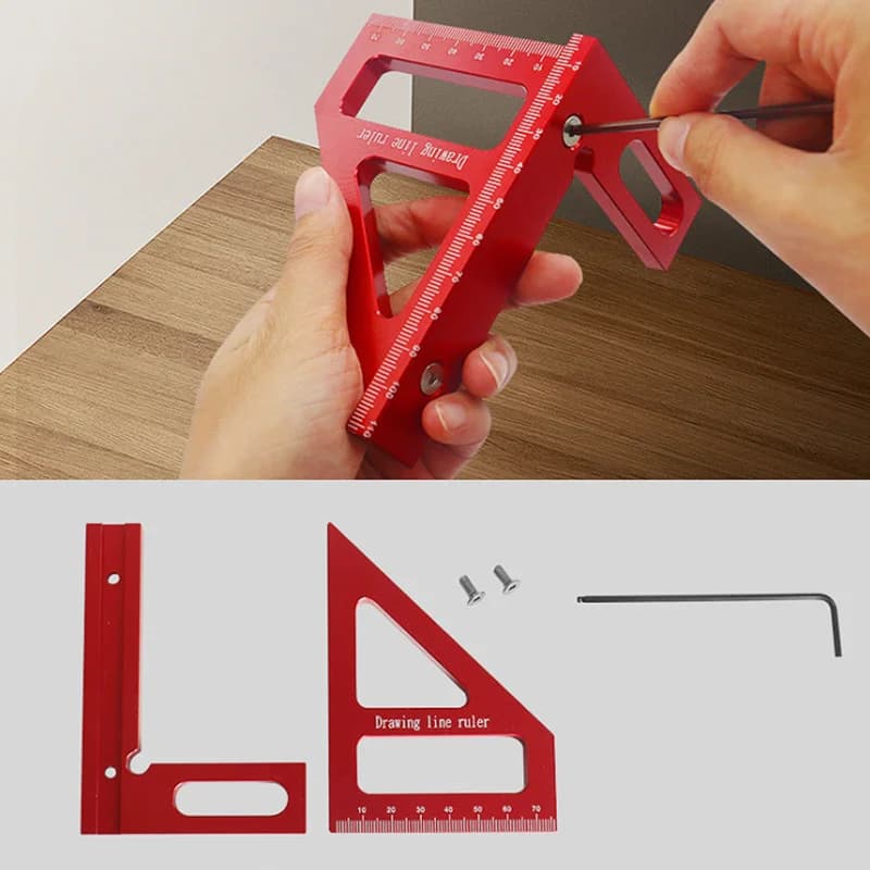 Aluminiumsnickervinkel med flergradsmätare