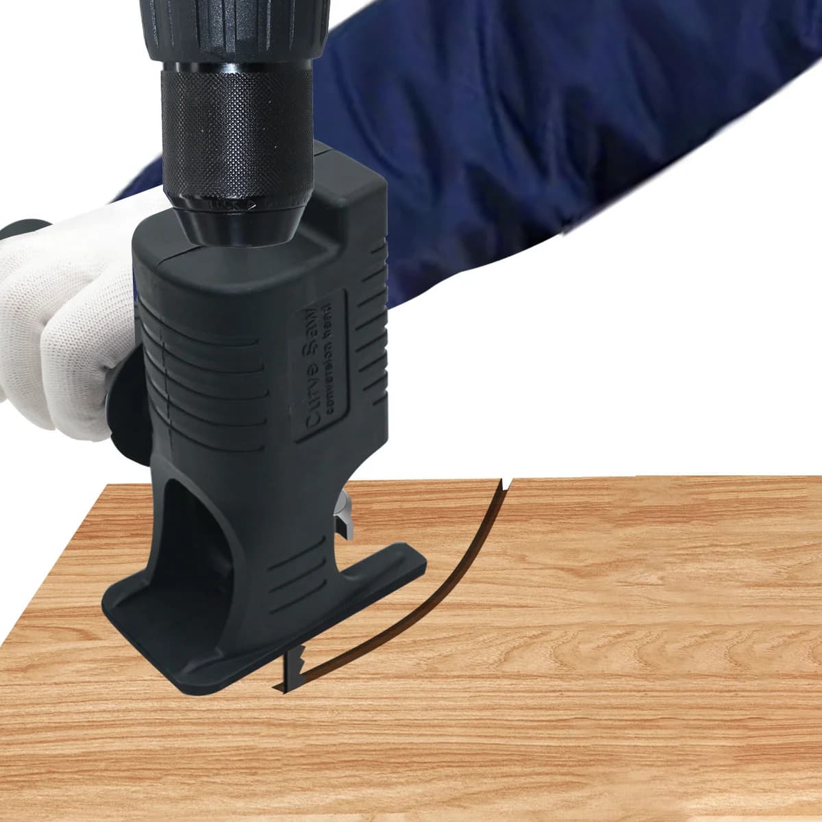 Bärbar adapter för rekiproksåg till borrmaskin