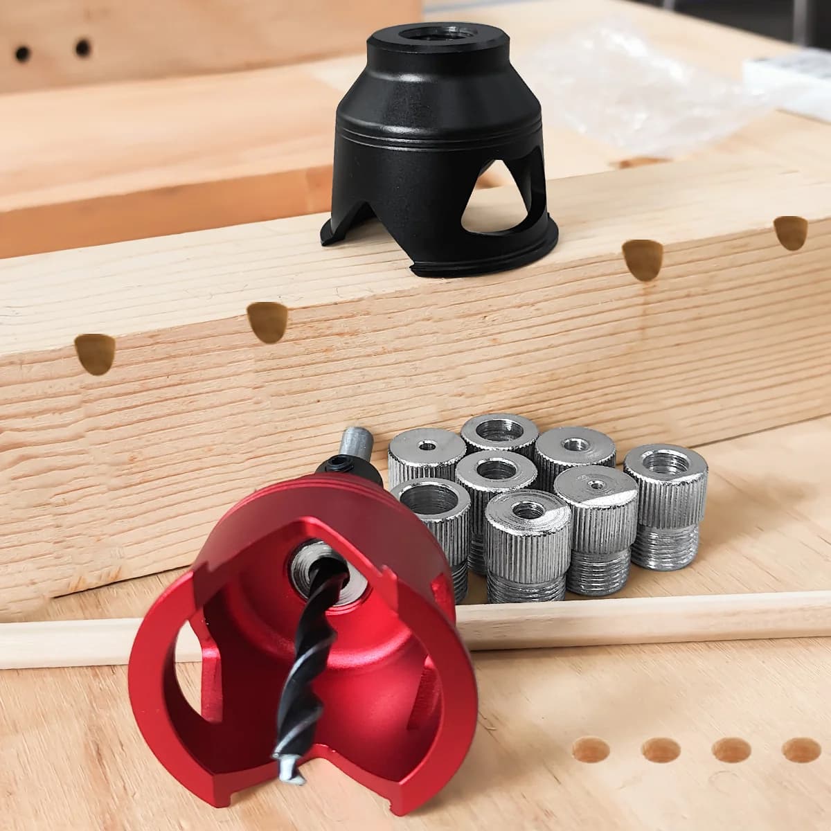 Vertikal borrningsguide för dowel, kit, 2-10 mm