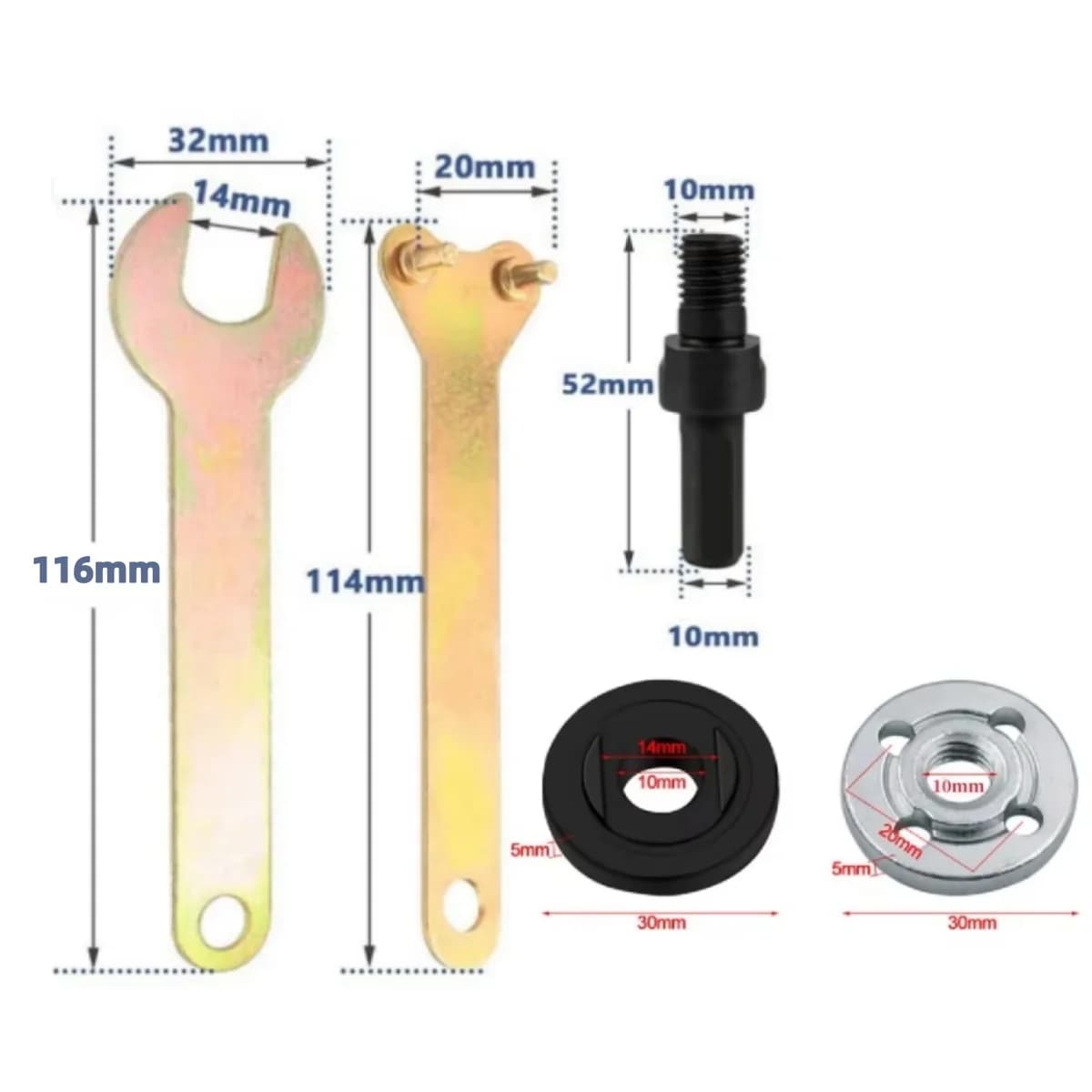 Adapter från 10 mm borr till vinkelslip
