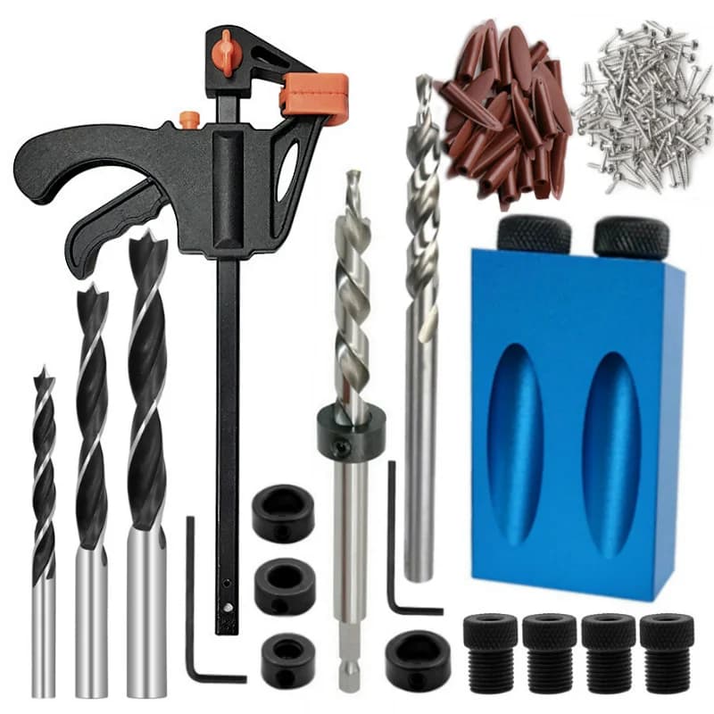 15 Graders Snedhålsguide och F-Kläm Jig Kit