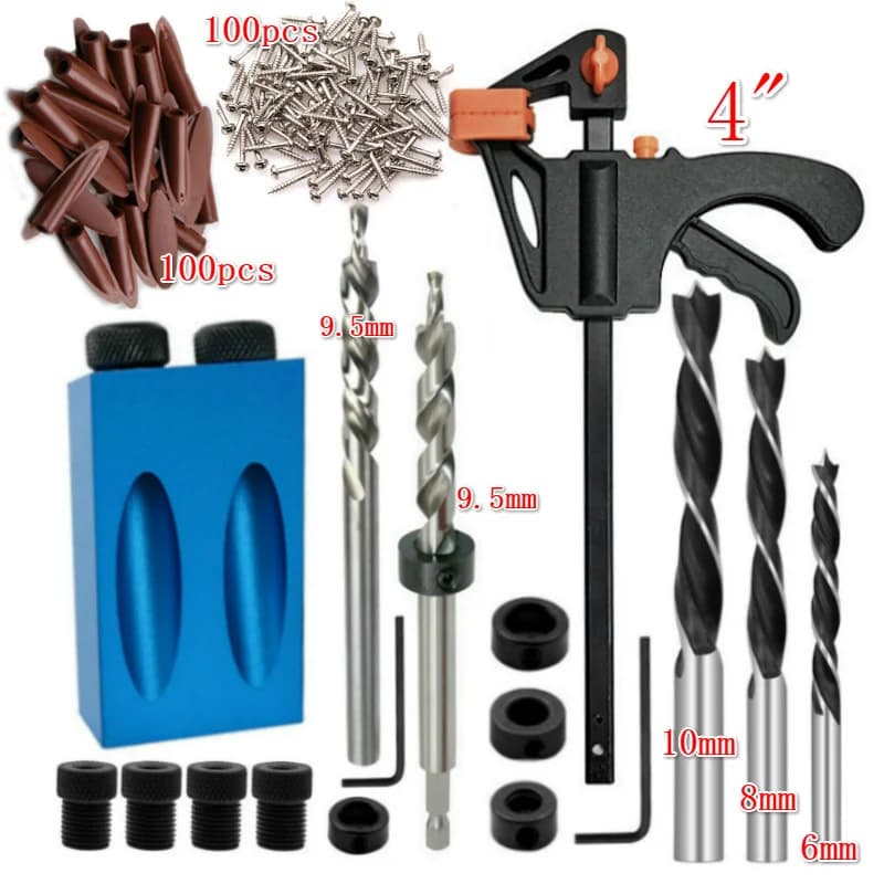15 Graders Snedhålsguide och F-Kläm Jig Kit