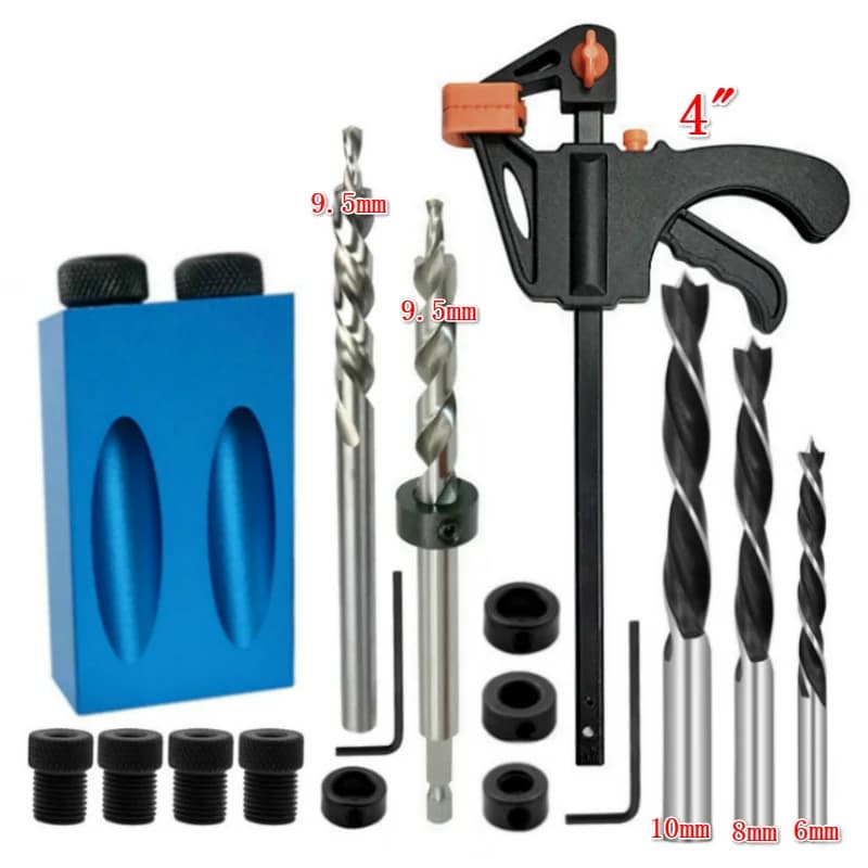 15 Graders Snedhålsguide och F-Kläm Jig Kit