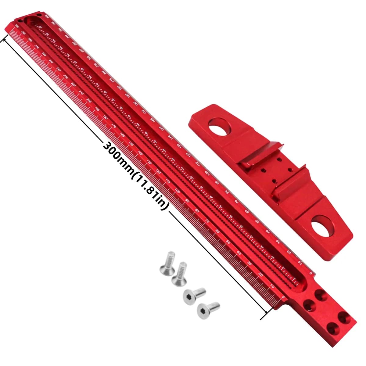 Precision T-vinkel och märkstock för träbearbetning
